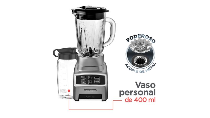 Vaso Vidrio Pulverix Repuesto Licuadora Black+Decker