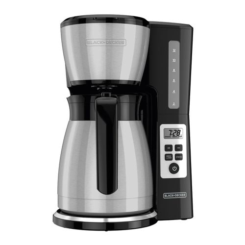 Cafetera Digital Black + Decker Jarra Térmica de acero. 12 Tazas