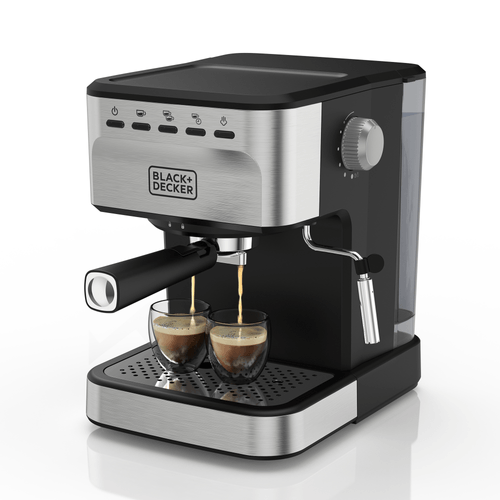 Cafetera espresso semiautomática Black+Decker EM0312-0SDLA