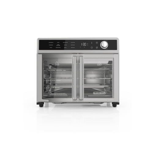 Horno con Freidora de Aire de Puertas Francesas Black+Decker CRISPnBAKE TO62D5-1SDLA