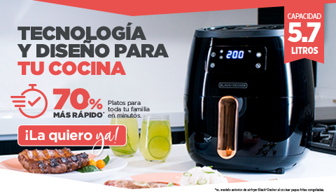 Freidora De Aire Black & Decker Digital Capacidad 5.7 Lts